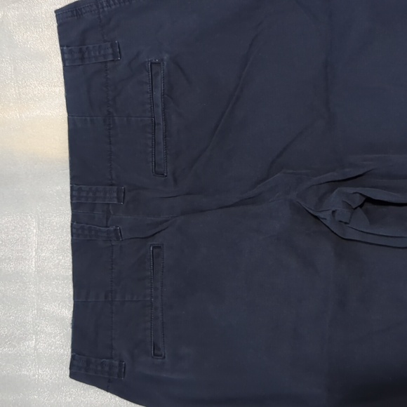 Women's Chino Khaki High Rise Navy Blue Shorts Size 10 - Picture 5 of 10